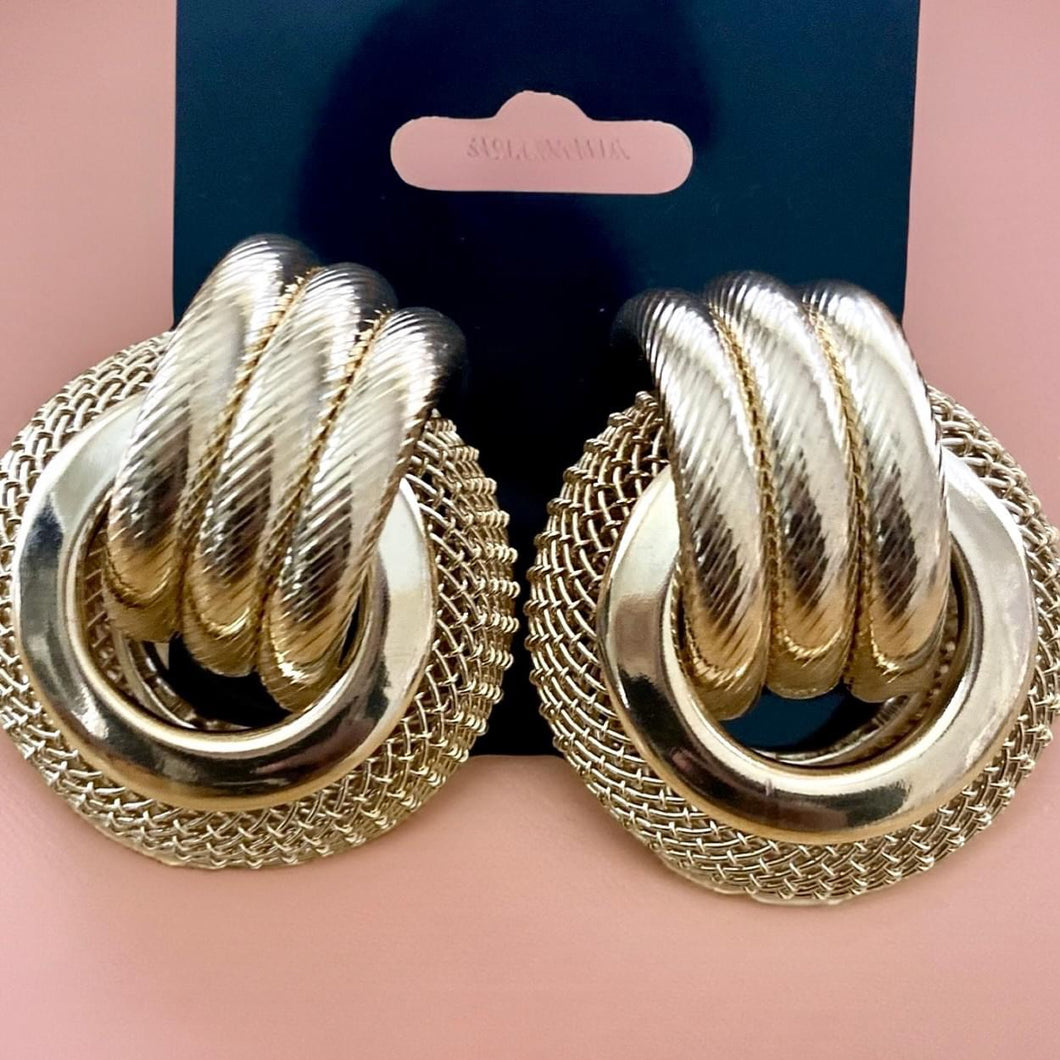 Golden Girl Large Stud Earrings